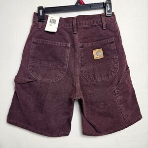 RARE 🔥 Vintage 90s Carhartt burgundy Cargo Shorts Size 26